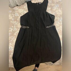 Mini dress with sheer areas